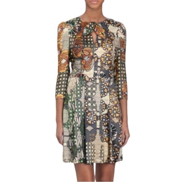 & Other Stories African Mood Dress Multicolour A-Line 3/4 Sleeve Size Small - 6 - Picture 3 of 15